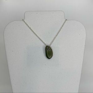 Handmade Moss Agate Pendant Necklace